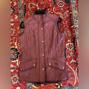 Barbour Women's Quilted Vest Burgundy 8